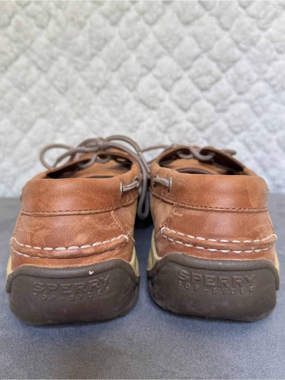 Sperry Men’s Leather Boat Shoes in Chestnut Brown